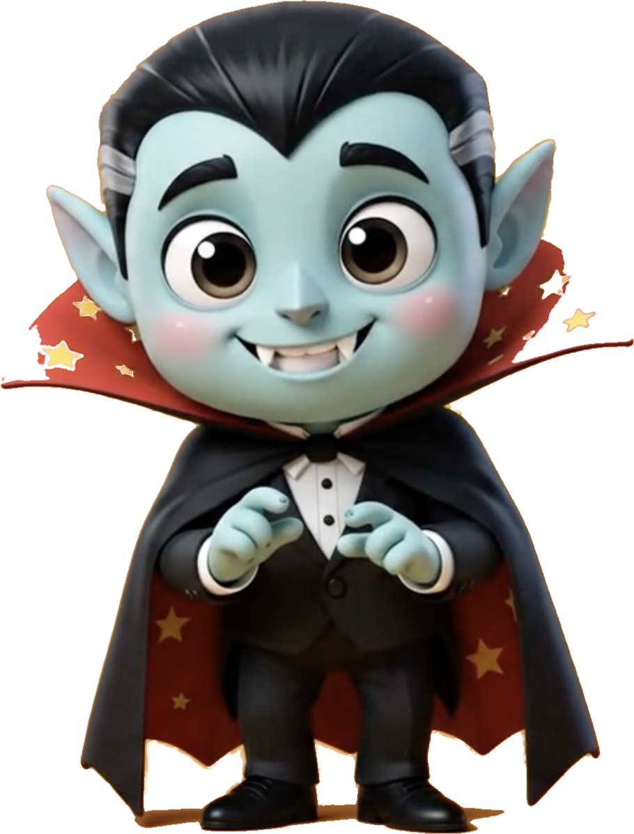 Friendly cartoon Count Dracula